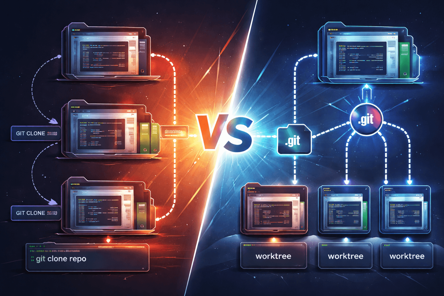 Git Worktree vs Clone - Which One Should You Use? cover
